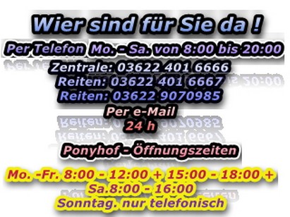 Öffnungszeiten Telefonkontakt